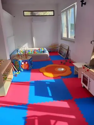 Krevet ili kreveti u jedinici u objektu Apartment for six people Jezera