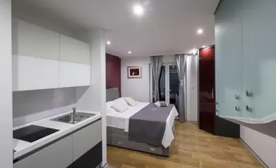 Krevet ili kreveti u jedinici u objektu Villa Martinis, Rogoznica, private heated pool