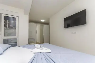 Krevet ili kreveti u jedinici u objektu Apartments Adriatic with pool