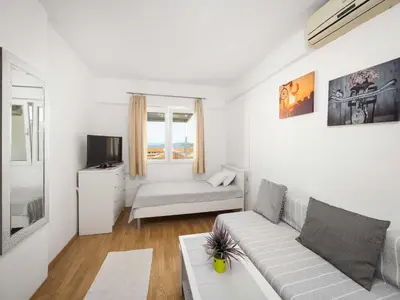 Krevet ili kreveti u jedinici u objektu Studio in Vodice near Blue Beach