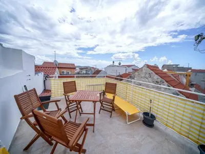 Balkon ili terasa u objektu Studio in Vodice near Male Vrulje Beach
