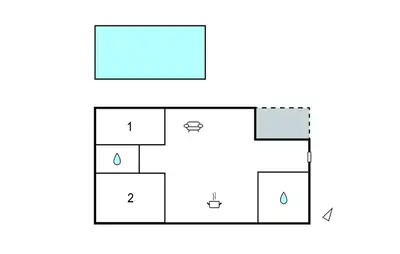 Tlocrt objekta Beautiful Apartment In Razanj - Csv366