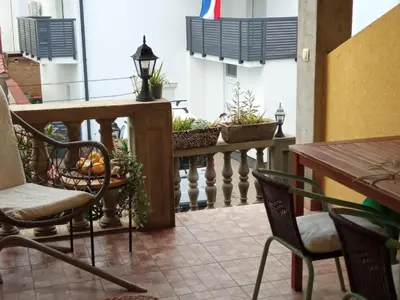 Balkon ili terasa u objektu Cozy Vodice Garden Apartments With Terrace and BBQ - Comfort one bedroom apartment GREEN