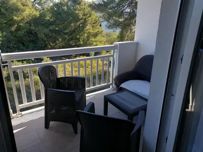 Balkon ili terasa u objektu Apartments Libertas - Studio with Balcony and Sea View - 3