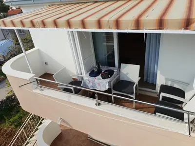 Balkon ili terasa u objektu Apartments by the sea Rogoznica - 1089