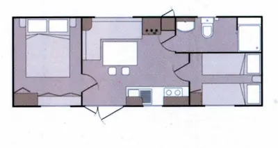 Tlocrt objekta Victoria Mobilehome Jezera Village Holiday Resort