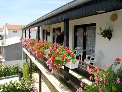 Balkon ili terasa u objektu Room in Vodice with balcony, air conditioning, Wi-Fi (4826-3)