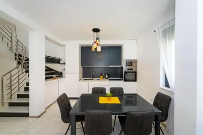 Kuhinja ili čajna kuhinja u objektu Villa Essenza Mare in Vodice with private pool & pet friendly - only 650 meters from the beach