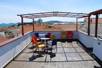 Balkon ili terasa u objektu Modern apartment in Vodice with sea view - 48 m².