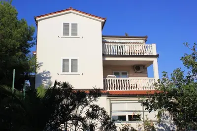 Balkon ili terasa u objektu Apartment in Rogoznica with sea view, balcony, air conditioning, WiFi 5148-1
