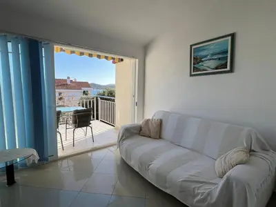 Balkon ili terasa u objektu Apartment in Rogoznica with sea view, balcony, air conditioning, WiFi 5148-3